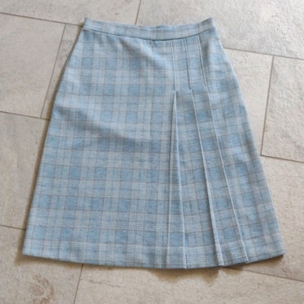 Blue Plaid Skirt